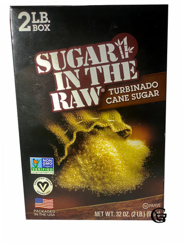 Sugar in the raw Turbinado cane sugar - Azucar morena.