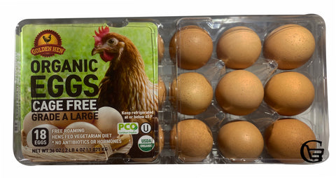 Organic cage free large eggs - Huevos organicos.