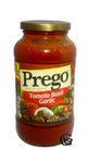 Prego tomato basil garlic sause - Prego salsa de tomates albahacha y ajos.